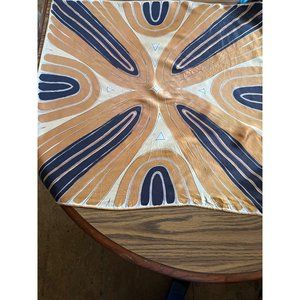 Vera black and gold square scarf vintage